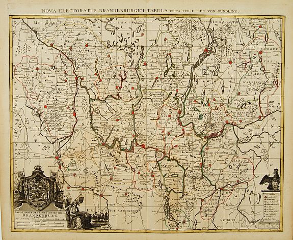 COVENS, J. / MORTIER, C., Land-Charte des Chur-Fürstenthums Brandenburg., antique map, old maps