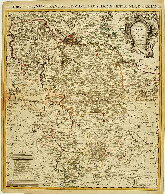 COVENS, J. / MORTIER, C., L'Electorat de Hannover ou les Domaines du Roi de la Grande Bretagne.., antique map, old maps