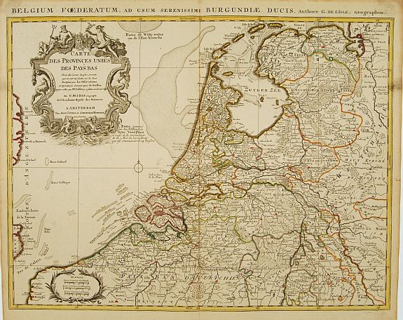 COVENS, J. / MORTIER, C., Carte des Provinces Unies des Pays Bas.., antique map, old maps