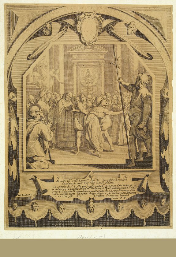 CALLOT,J., La possedee ou l'Exorciste.., antique map, old maps