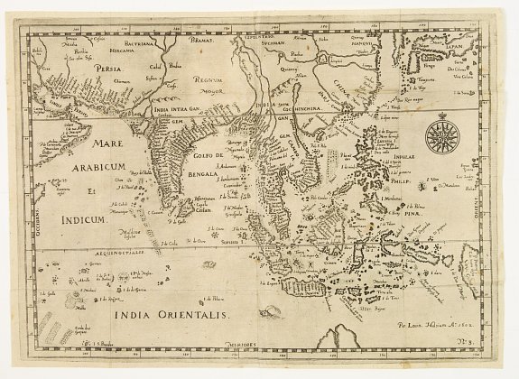 HULSIUS,L., No title: South East Asia., antique map, old maps