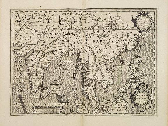 MERCATOR,G./ HONDIUS,J., India Orientalis., antique map, old maps