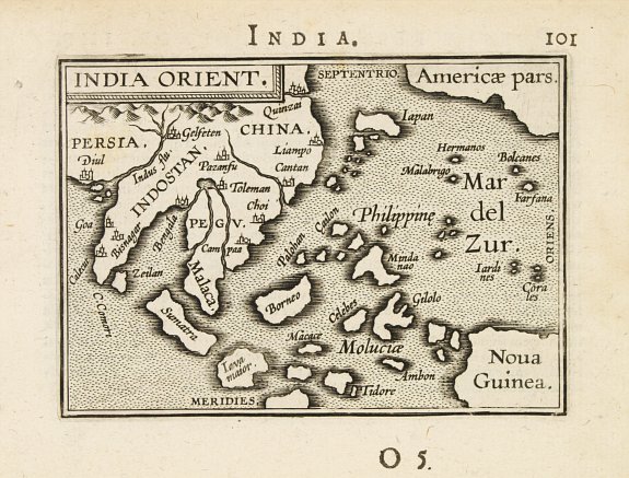 ORTELIUS,A. / GALLE,F., India Orient., antique map, old maps