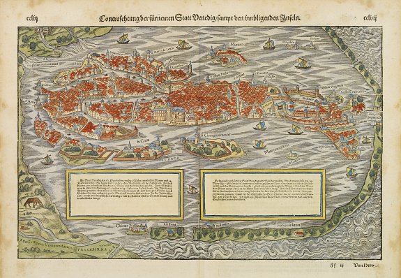 MÜNSTER,S., Venice, antique map, old maps