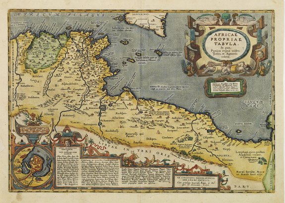ORTELIUS,A., Africae propriae Tabula.., antique map, old maps