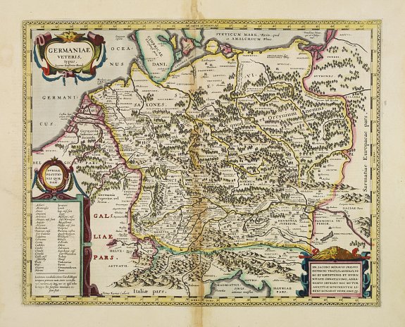 JANSSONIUS,J., Germaniae Veteris typus., antique map, old maps