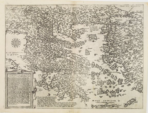 DE JODE,C., Videbis totius Grecia, antique map, old maps
