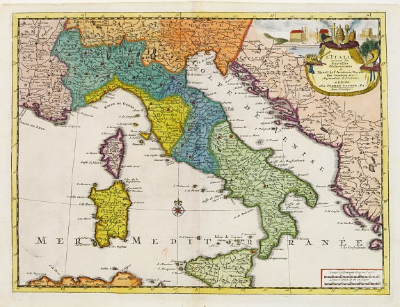 VAN DER AA,P., L'Italie., antique map, old maps