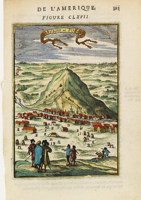 MALLET,A.M., Montagne de Potosi., antique map, old maps