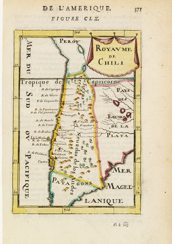 MALLET,A.M., Royaume de Chili., antique map, old maps