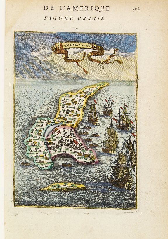 MALLET, A.M., I. de Guanahani ou de St. Salvador., antique map, old maps