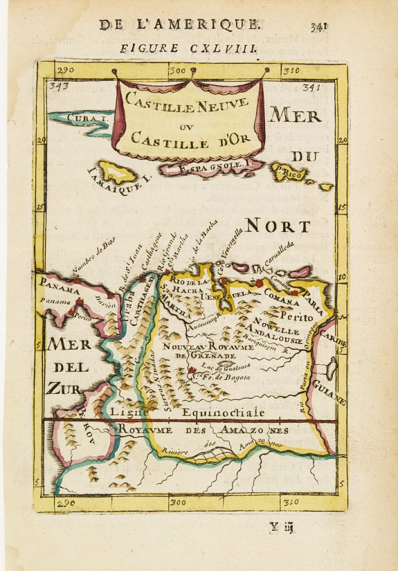MALLET,A.M., Castille Neuve ou Castille d' Or., antique map, old maps