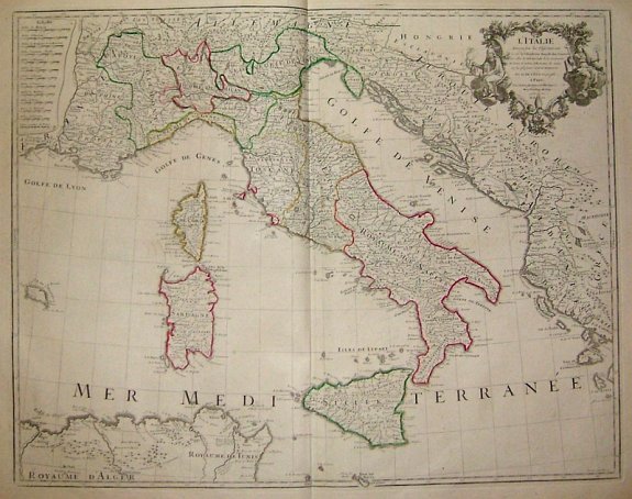 De L'ISLE,G., L´Italie..., antique map, old maps