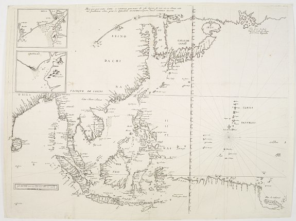 THEVENOT,M., Map covering the area from India till Australia., antique map, old maps