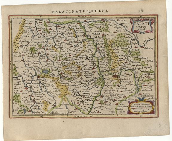 MERCATOR,G./ HONDIUS,J., Palatinatus Rheni., antique map, old maps