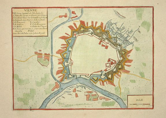 FER, N de, Vienne, antique map, old maps