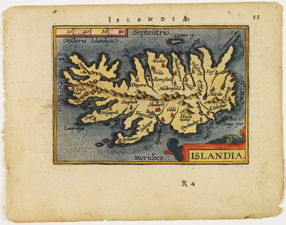 ORTELIUS,A. / GALLE,F., Islandia., antique map, old maps