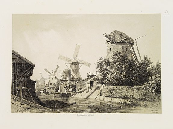 BILLMARK, C.J., Zaandam., antique map, old maps