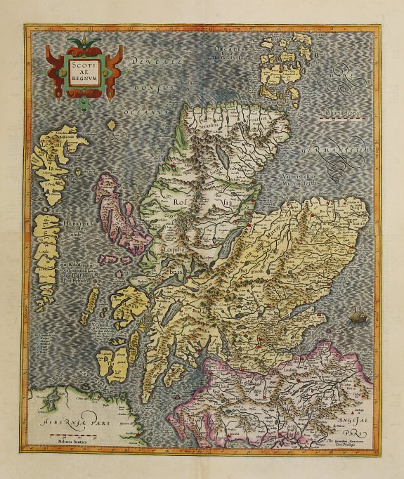 MERCATOR,G./ HONDIUS,J., Scotiae regnum., antique map, old maps