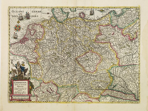 HONDIUS,H., Germaniae nova et accurata delineatio.. 1631., antique map, old maps