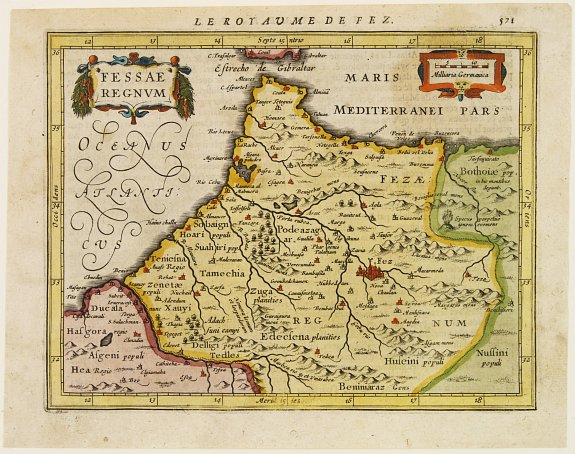 MERCATOR,G./ HONDIUS,J., Fessae regnum., antique map, old maps