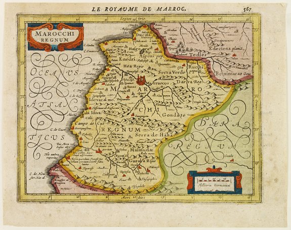 MERCATOR,G./ HONDIUS,J., Marocchi Regnum., antique map, old maps