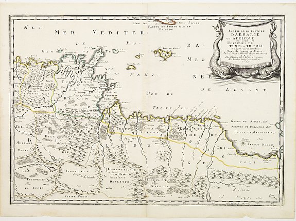 MARIETTE,P./ SANSON,N., Partie de la Coste de Barbarie en Africque.., antique map, old maps
