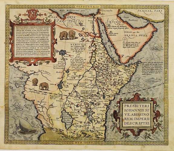 ORTELIUS,A., Presbiteri Iohannis, Sive, Abissin Orum Imperii Descriptio, antique map, old maps
