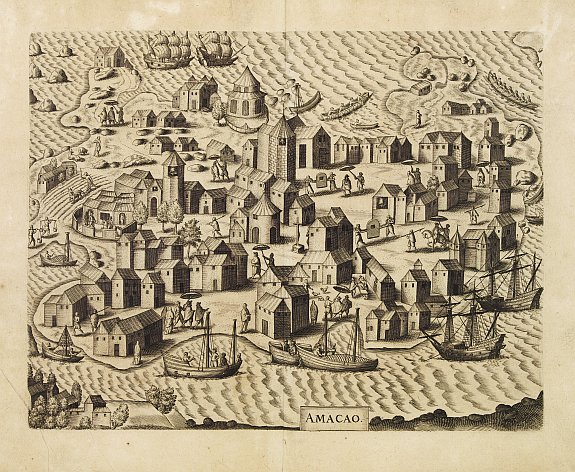 DE BRY,Th., AMACAO., antique map, old maps