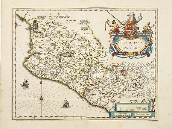 BLAEU,W., Nova Hispania et Nova Galicia., antique map, old maps