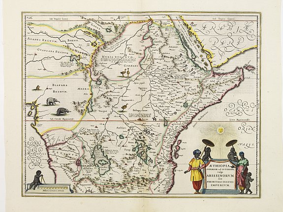 BLAEU,W., Aethiopia Superior vel Interior vulgo Abissinorum., antique map, old maps