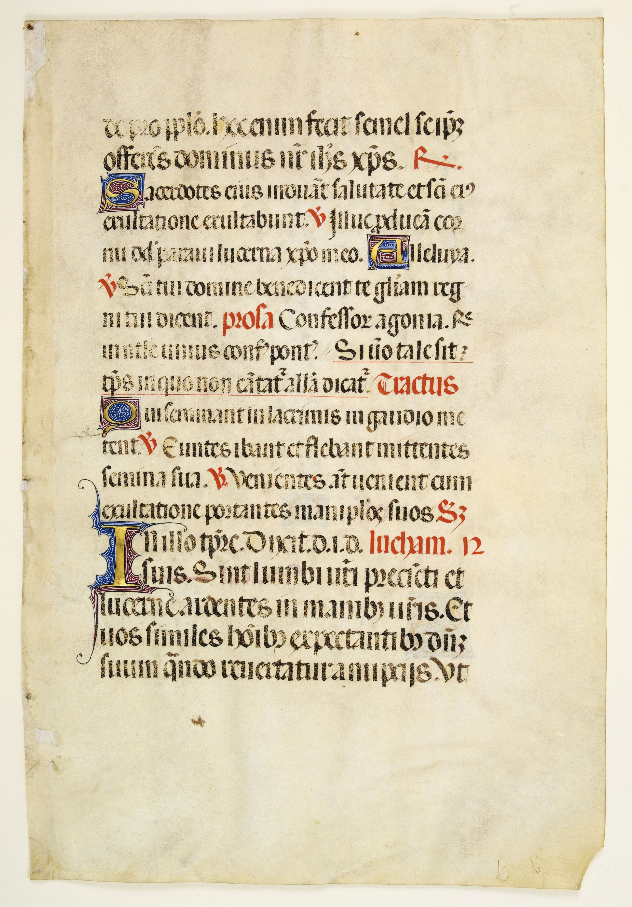 MISSAL., Leaf on vellum from a Missal., antique map, old maps
