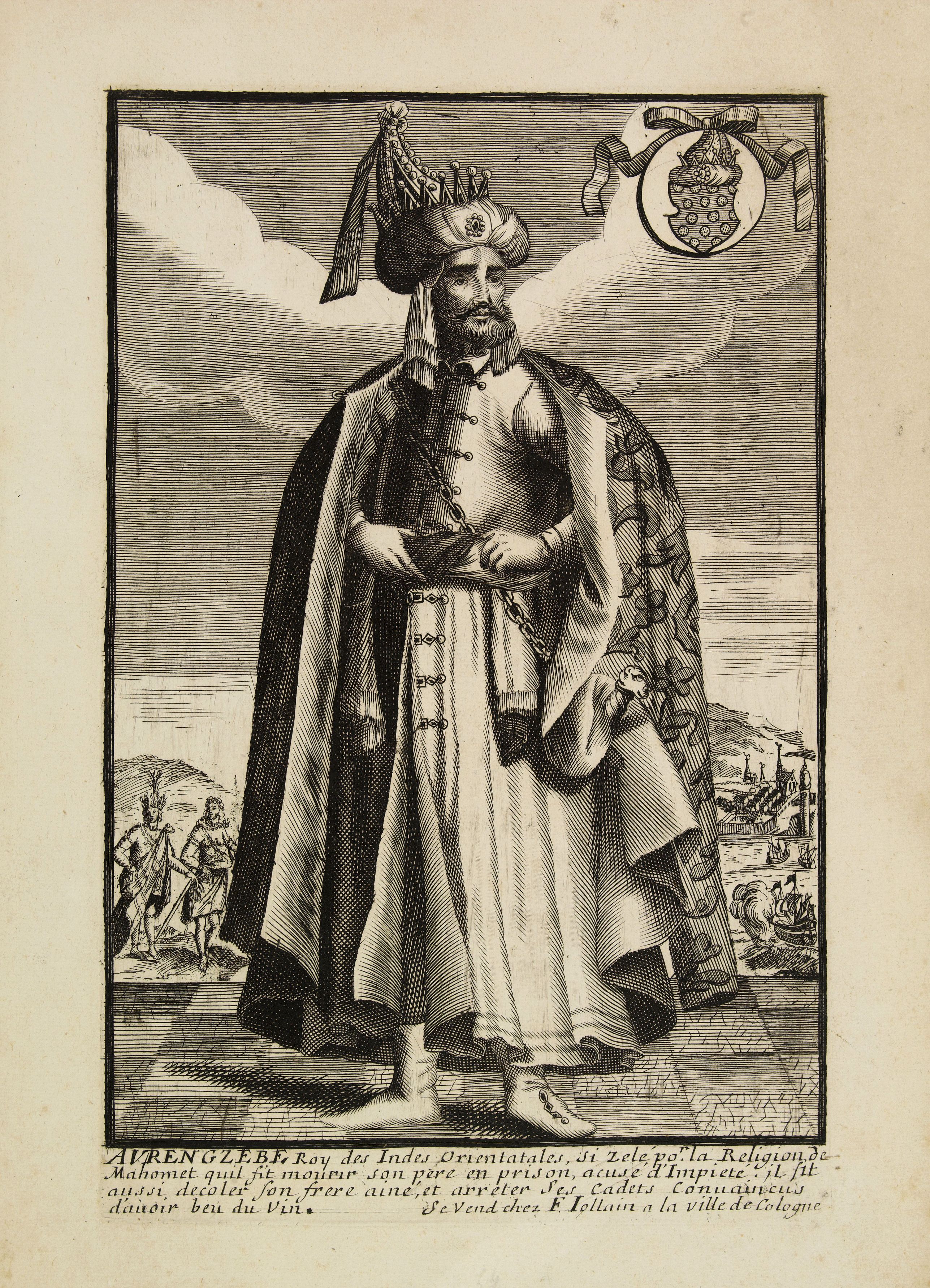 JOLLAIN, F., Avrengzebe Roy des Indes Orientales, si zelé po.r. la Religion de Mahomet .., antique map, old maps