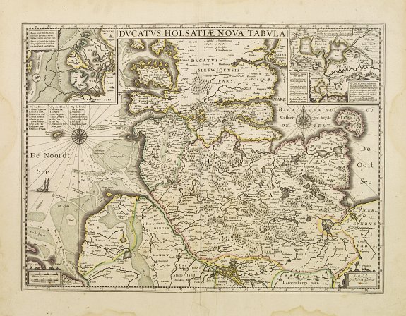 BLAEU,W., Ducatus Holsatiae nova tabula., antique map, old maps