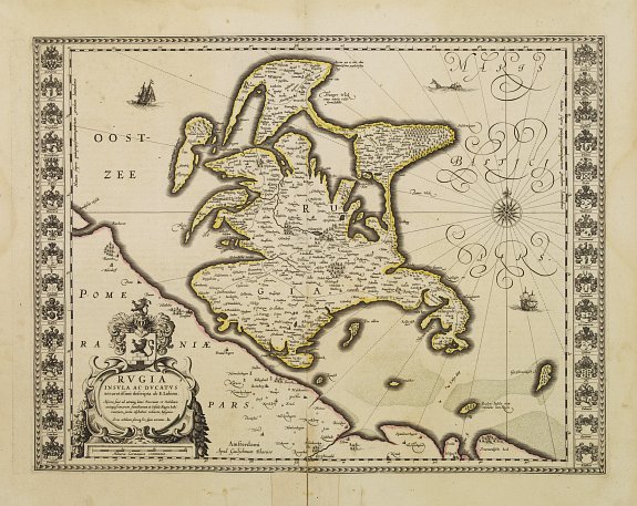 BLAEU,W., Rugia Insula ac ducatus.., antique map, old maps
