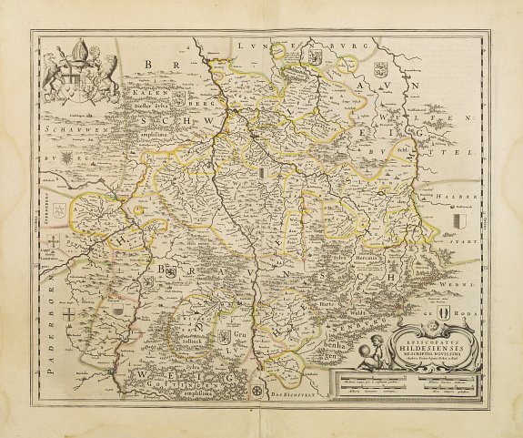BLAEU,W., Episcopatus Hildesiensis descriptio novissima.., antique map, old maps