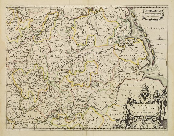 BLAEU,W., Circulus Westphalicus sive Germaniae Inferioris., antique map, old maps