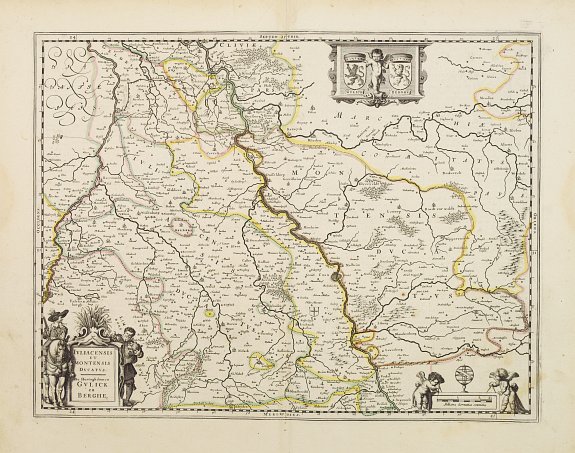 BLAEU,W., Juliacensis et Montensis Ducatus/ De Hertoghdomen Gulick.., antique map, old maps