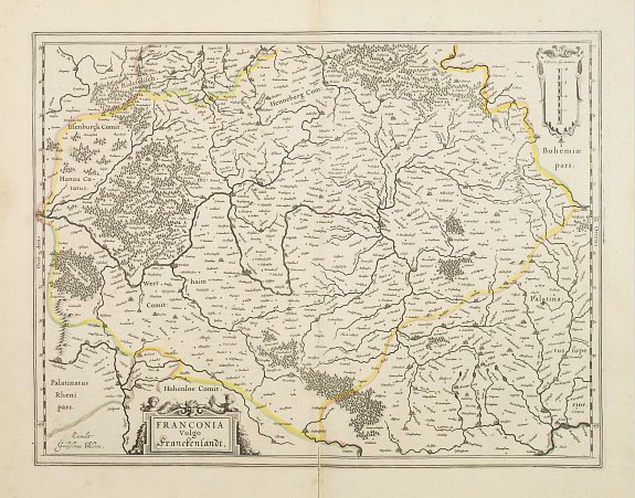 BLAEU,W., Franconia vulgo Franckenlandt., antique map, old maps