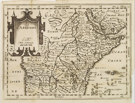 MARTINEAU DU PLESSIS., L'Abissinie., antique map, old maps