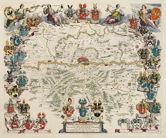 BLAEU, W., Novam Hanc TERRITORII FRANCOFURTENSIS Tabulam.., antique map, old maps