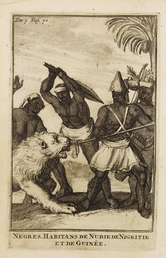 MARTINEAU DU PLESSIS., Negres. Habitans de Nubie de Nigritie et de Guinée., antique map, old maps