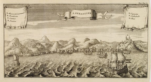 BERNARD, J.F., S. SEBASTIEN., antique map, old maps