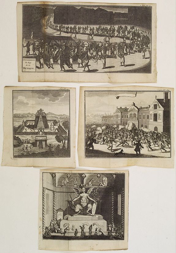 BERNARD, J.F., (Lot of 4 prints relating to Mexico.), antique map, old maps