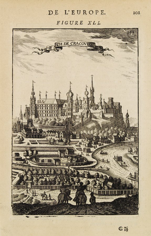 MALLET, A.M., Ch. De Cracovie., antique map, old maps
