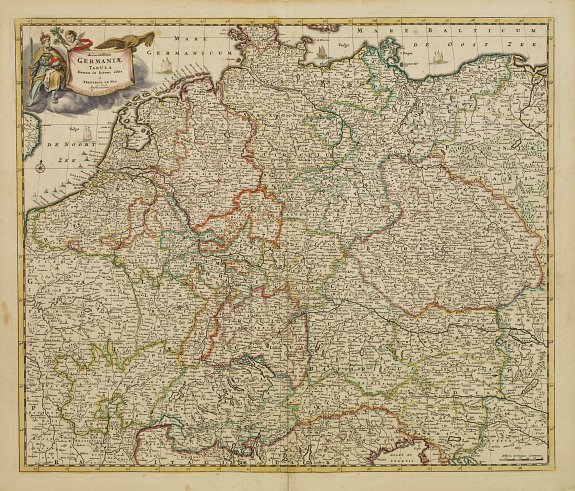 DE WIT,F, Accuratissima Germaniae Tabula Denuo in lucem edita., antique map, old maps