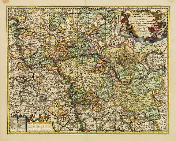 VISSCHER,N., Moguntini Archiepiscopat' et Electoratus.., antique map, old maps