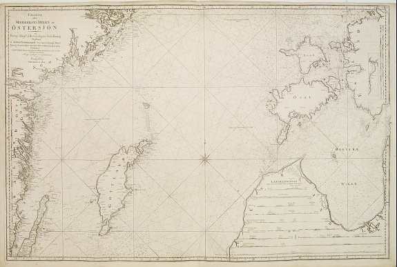 NORDENANKAR,J., Charta öfver Medlersta Delen af Östersjön.., antique map, old maps