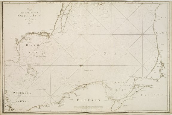 KLINT,G., Karta öfver Syd Ostra Delen af Öster Sjön.., antique map, old maps