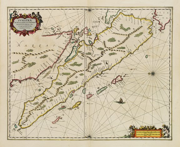 JANSSONIUS,J., Sumatrae et insularum Locorumque nonnullorum circumiacentium.., antique map, old maps